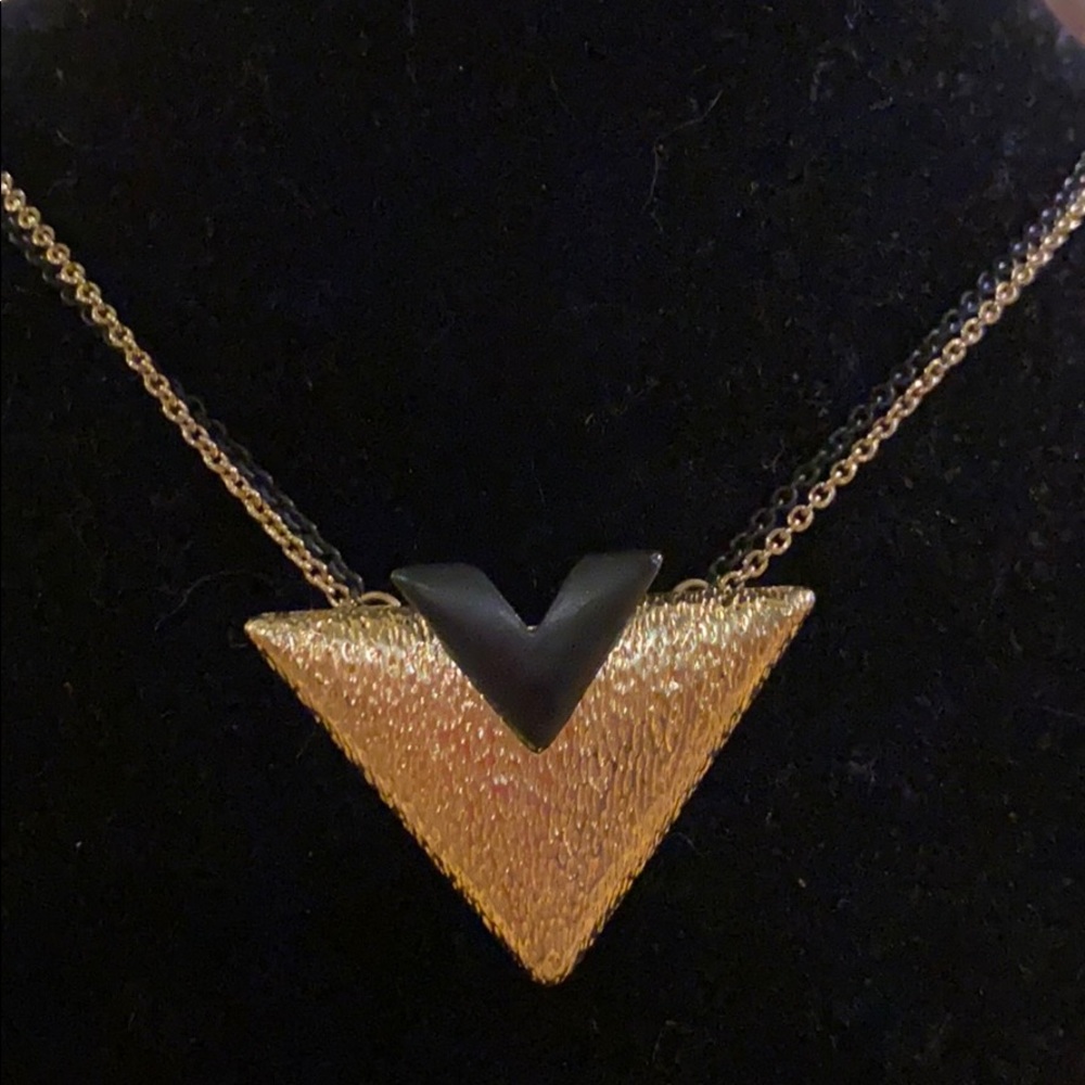 Gold and black necklace